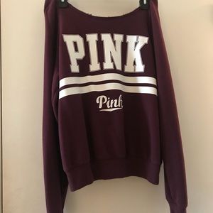 “PINK” maroon sweatshirt